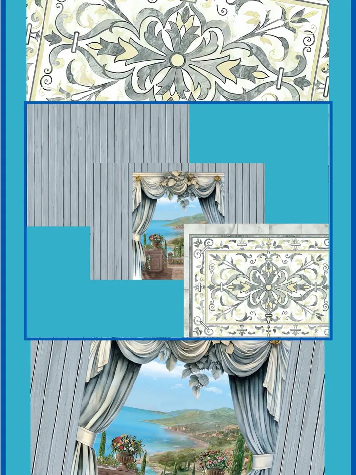 Photo background for a doll room. 1:12. Digital.