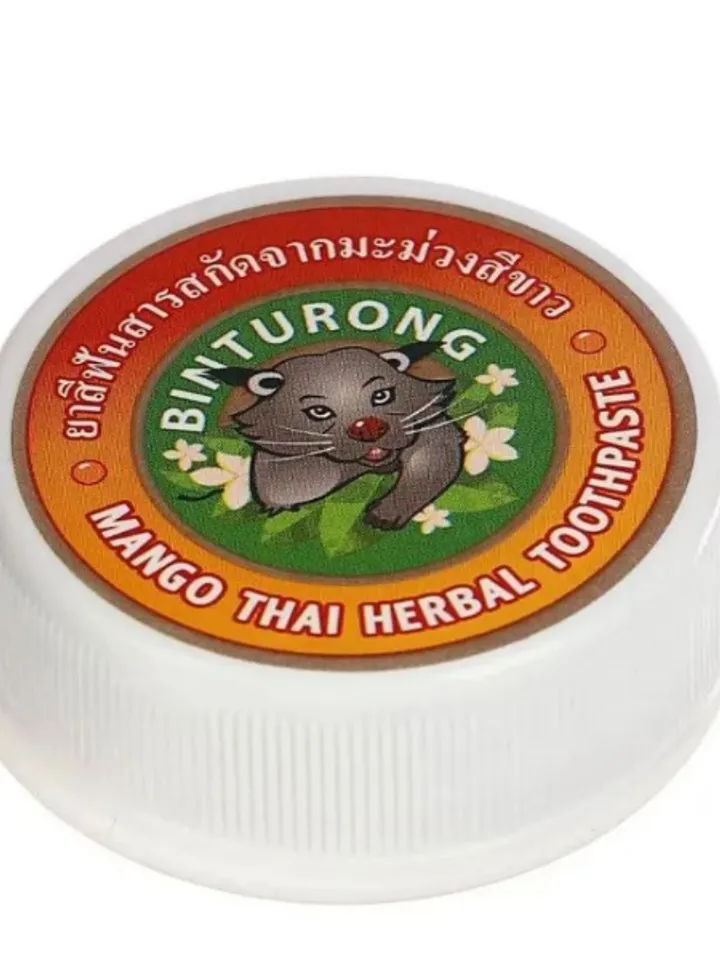 Original Binturong, Thai herbal whitening toothpaste with Mango extract, 33 gr.