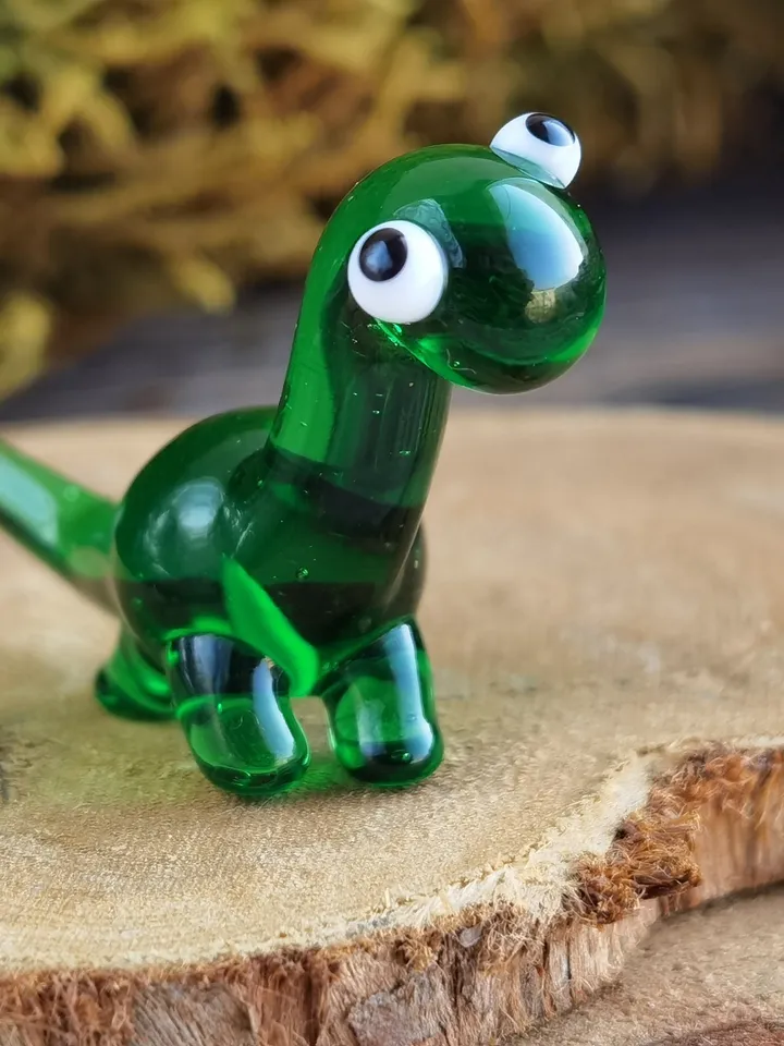 DINOSAUR ORNAMENTS Dinosaur figurine Glass dinosaur decor Miniature Dinosaur gift Dino figurine Glass figurines Tiny glass animals Terrarium