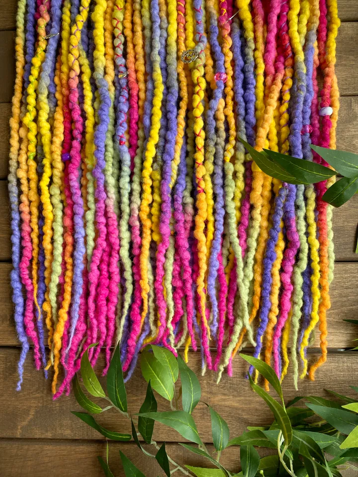 Rainbow Wool Se Dreads Ready to Ship