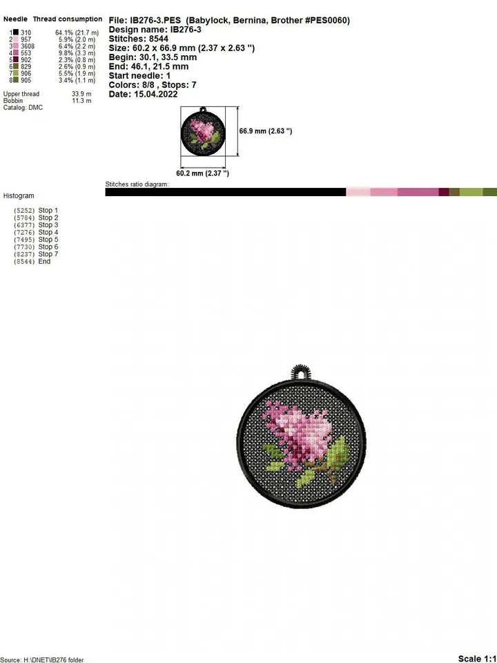 Lilac Earrings FSL Cross-stitch Pattern machine embroidery designs digital embroidery pattern free standing lace embroidery motif flower
