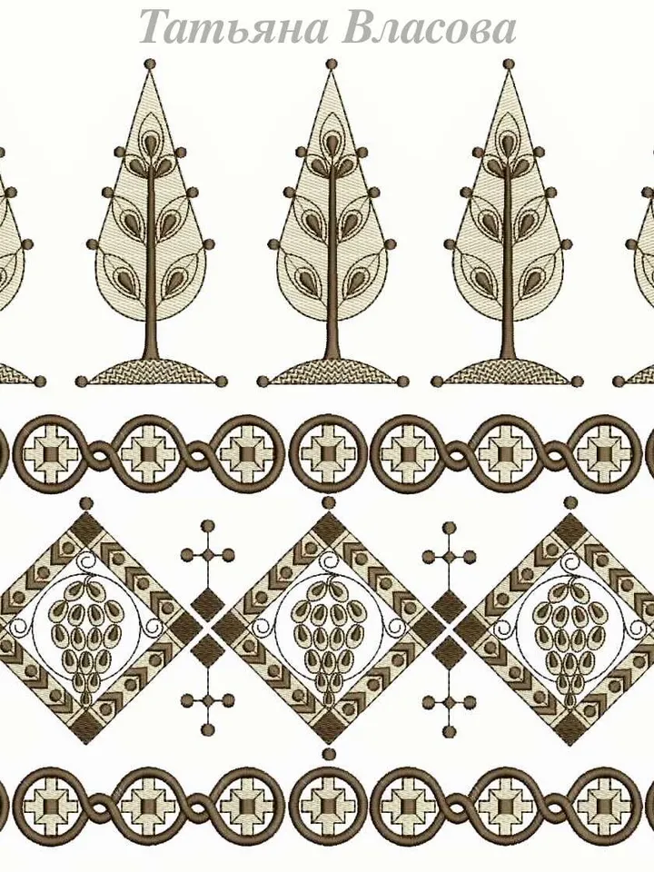 "Eden" is a universal set for machine embroidery.