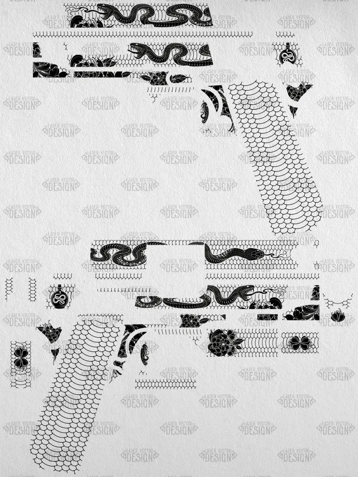 VECTOR DESIGN SIG Sauer 1911 Fastback Emperor Scorpion Carry 4,2 in Snake and flowers