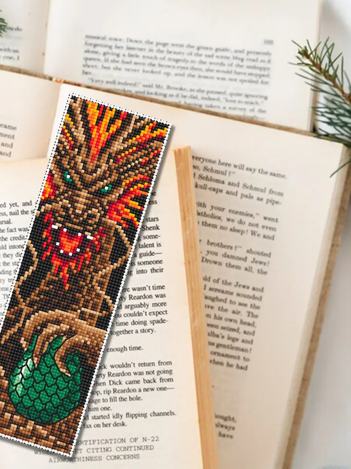 Dragon bookmark cross stitch pattern PDF download Fantasy dragon cross stitch, Chinese dragon pattern, Dragon egg, Chinese New Year #B275