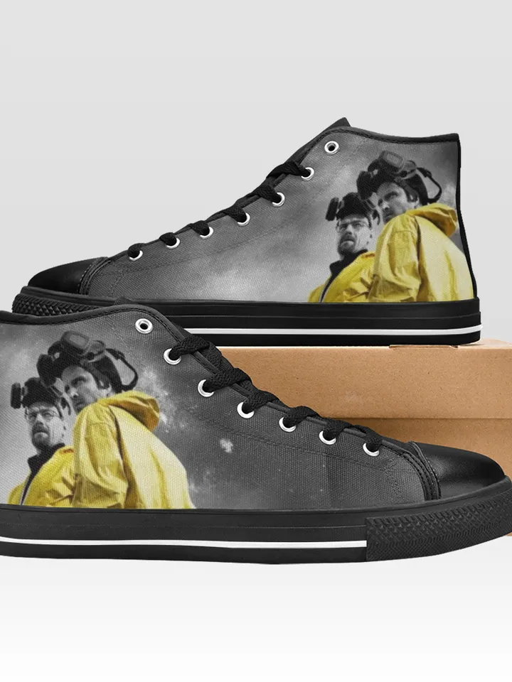 Breaking Bad Shoes, High-Top Sneakers, Handmade Footwear