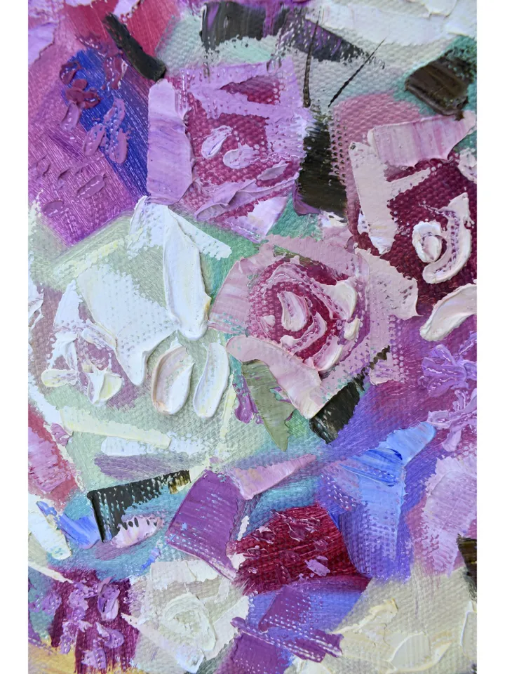 Rose painting Flower Original Art Floral Artwork oil painting on canvas Rose oil painting Roses artwork canvas painting