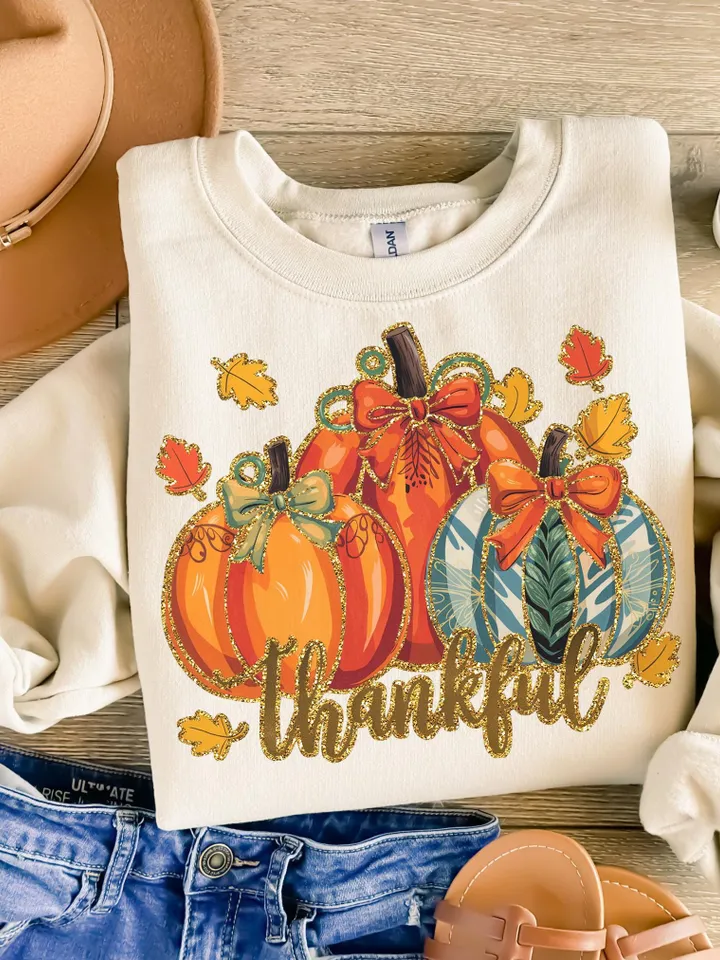 Thankful gold glitter png coquette, Thanksgiving png colorful brushstroke acrylic pattern Watercolor design for sublimation, dalmatian dots