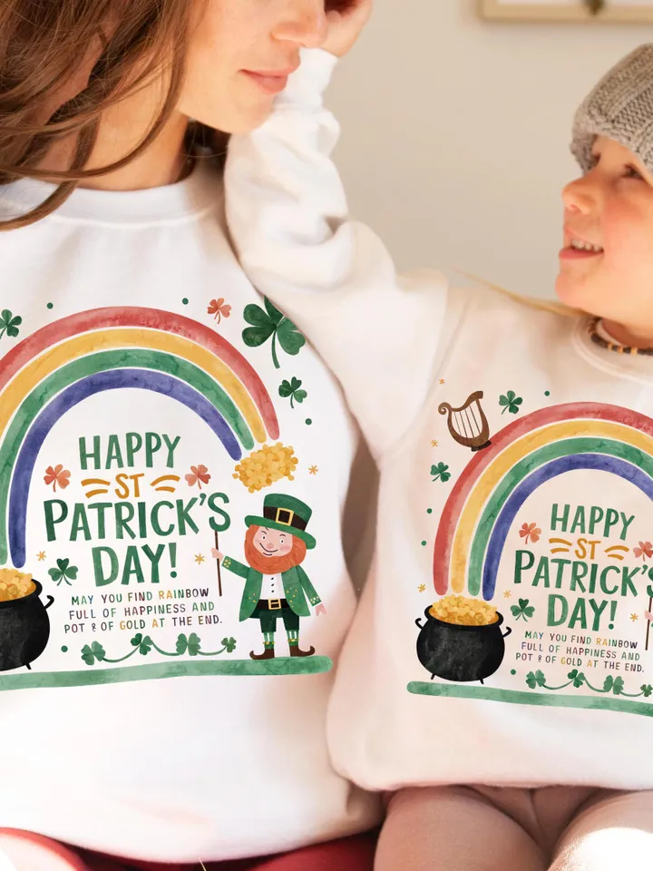 St Patrick's Day PNG, Rainbow Gold Pot png, Lucky Child's st patty Png, Shamrock PNG, St Patricks Mama mini Png, Lucky Charm Png, Watercolor
