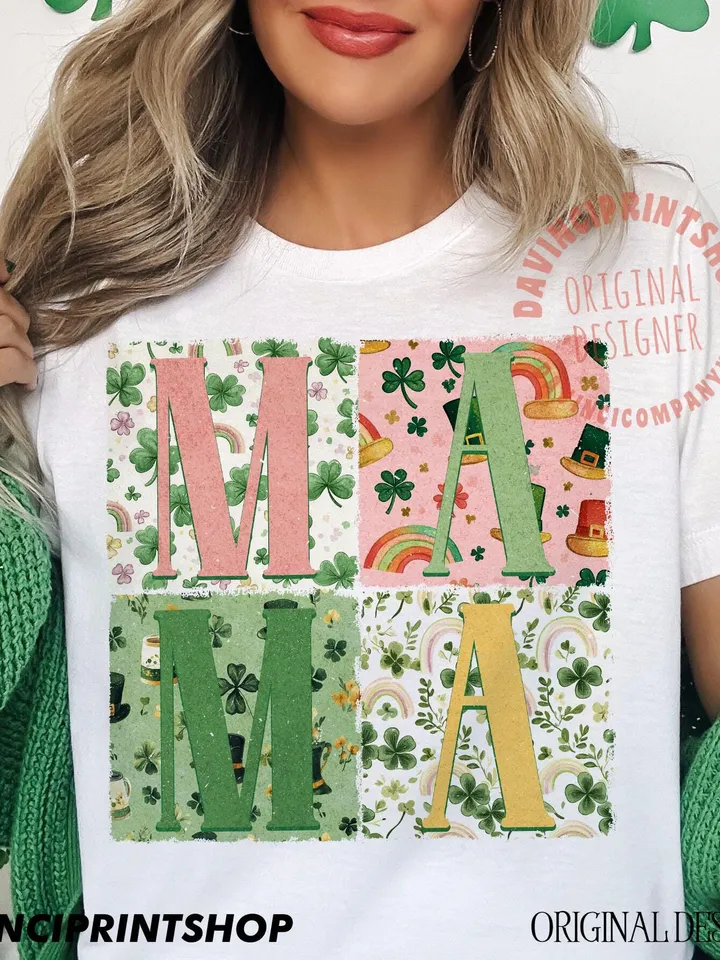 Mama St Patricks png, Retro St Patricks png, St Patricks Day png, Mama png, Lucky Mama St Patricks png, Shamrock png, Retro Mama png