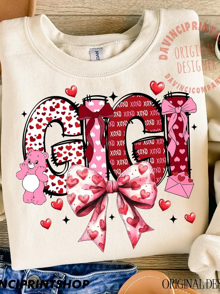 Valentine Mama coquette png, Valentine png, Mama Valentine png, Valentines Day Sublimation, mama and mini Gigi Nana Png, Retro Valentine png