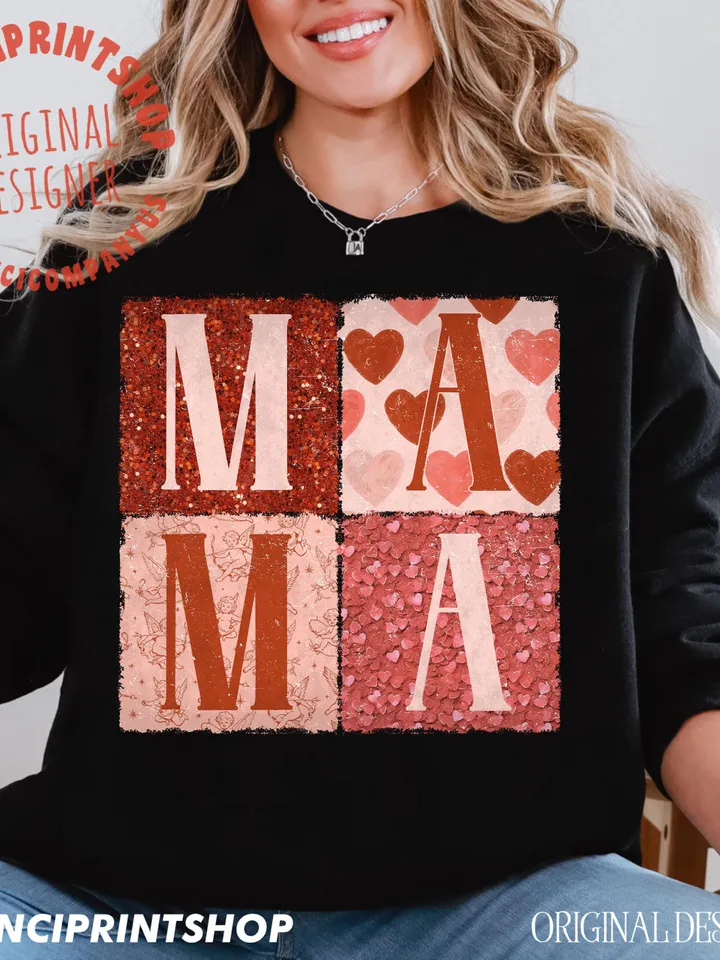 Retro Boho Mama Valentine png, Retro Valentine png, Valentines Mama png, Love png, Mama png, Valentines png, Boho Mama png, Sublimation png