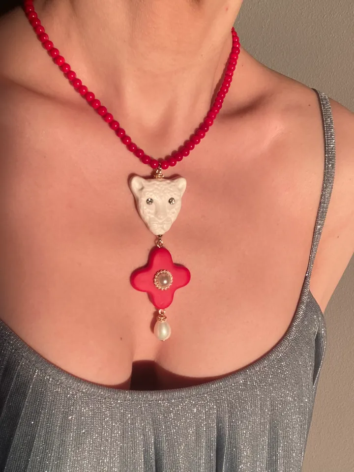 Necklace around the neck
