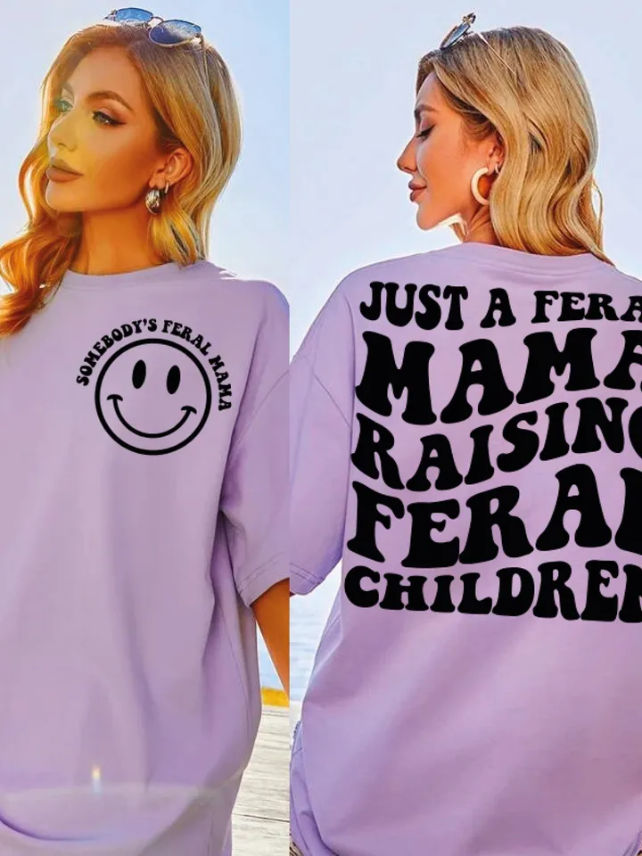 Just A Feral Mama Raising Feral Children Svg, Adult Humor Svg Png, Mama Design, Women Motivational Sublimation Cut File Shirt, Mug, Cricut