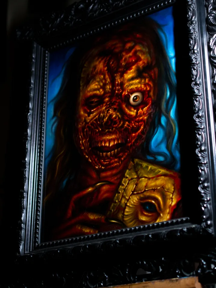 Original oil painting Cinderella curse