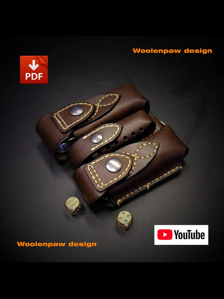PDF leather pattern - Belt Case for Leatherman Surge + Bit-Kit. EDC40