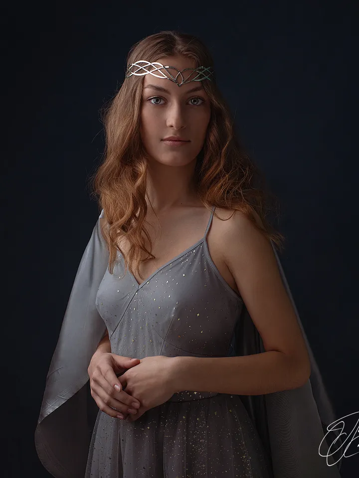 Fantasy diadem jewelry Tiara Elven Crown bridal hair vine Wedding Headpiece bridal headband fantasy fairy Tiara Rosella