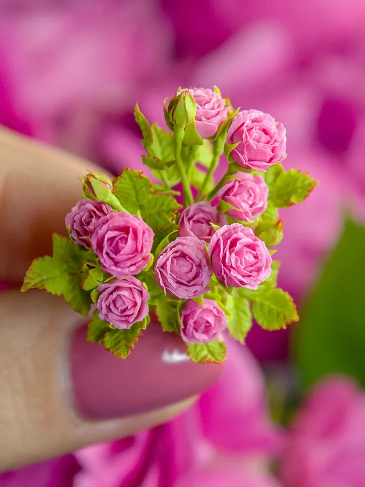 TUTORIAL Miniature shrub roses / spray roses with air dry clay