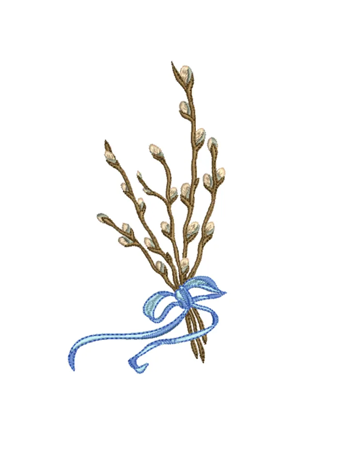 Spring Branch Willow machine embroidery design