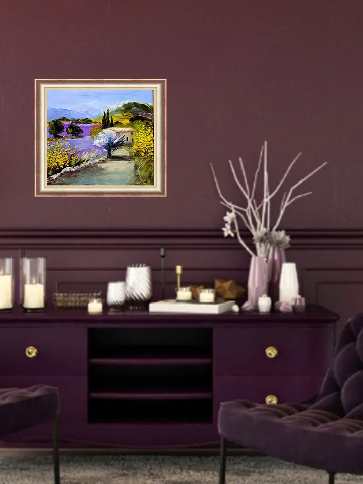 Provence in bloom painting Original Art Impasto Oil Painting Canvas Painting