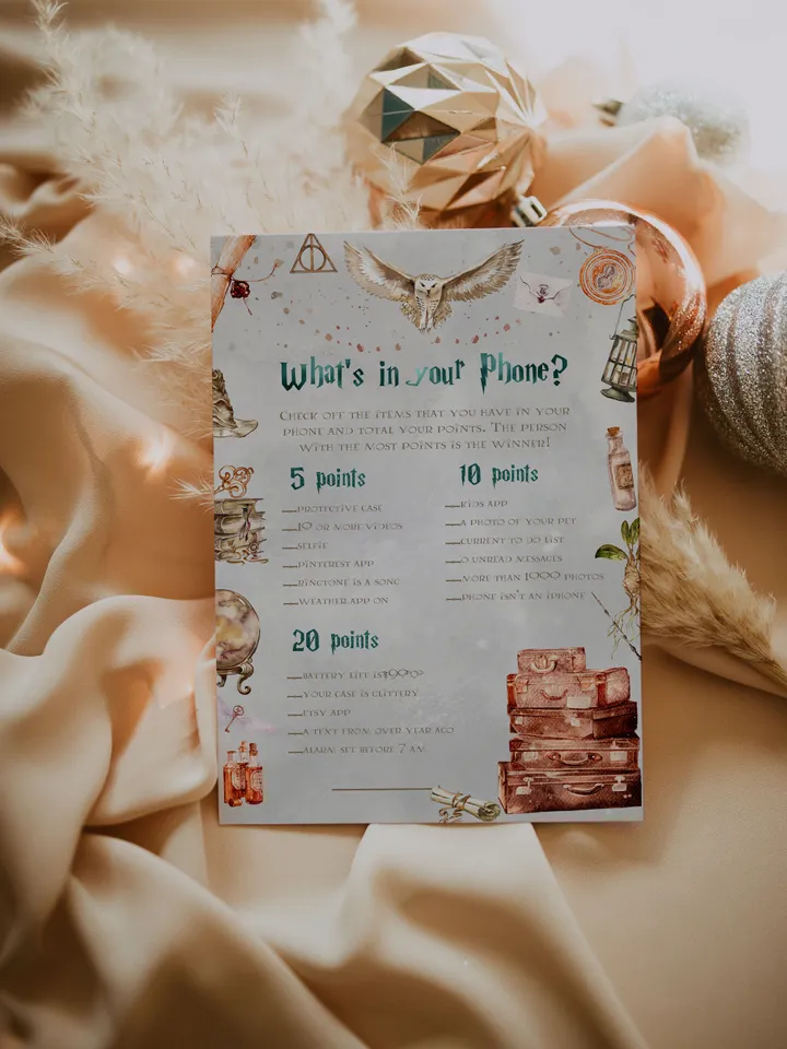 Wizarding World Baby Shower Games; School of Wizard Inspired; Printable Magic School Baby Shower Party Games; Wizarding Shower Games; MS7
