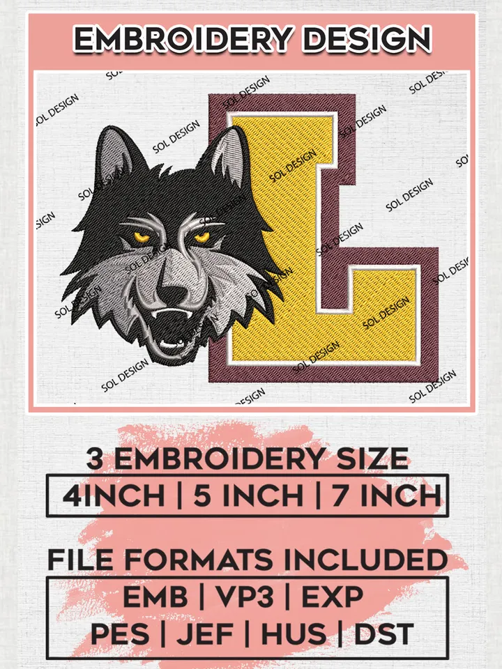Loyola Ramblers Logo Machine Embroidery Design, NCAA Loyola Ramblers Embroidery Design Design files, NCAA Embroidery Designs, NCAA Machine Embroidery Designs, Digital Download