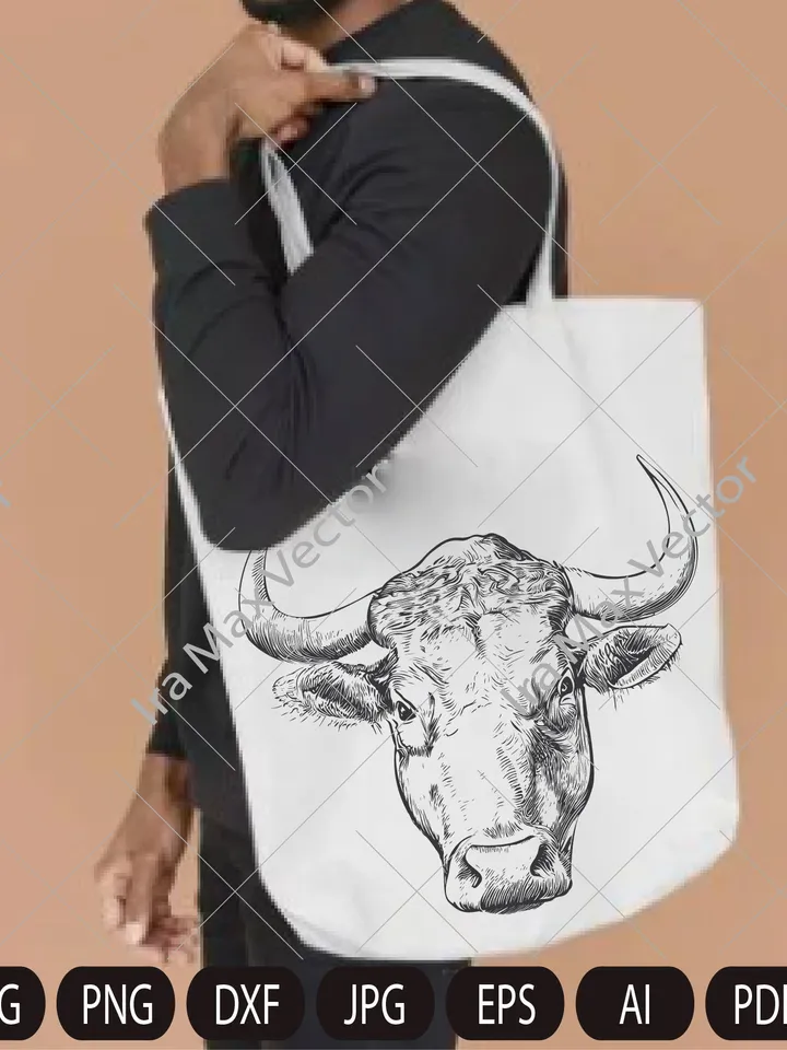 Bull Svg, Bull head svg, Bull svg, Rodeo svg, Bull face svg, Bull clipart, Cowboy bull svg, cow svg, Cow head svg, Cow face, Angry bull svg
