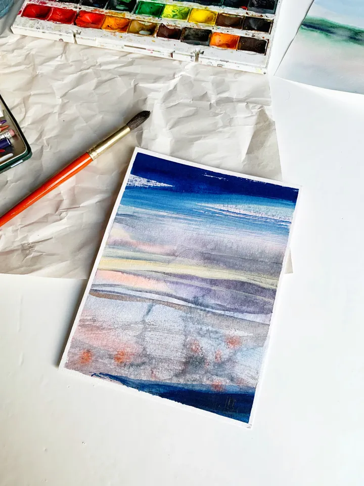Abstract Watercolor Painting