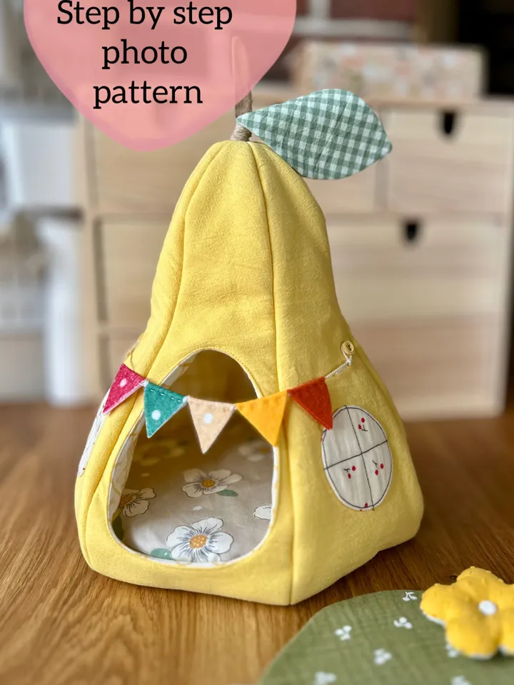 House Pear step by step sewing photo pattern. Home for small toys.