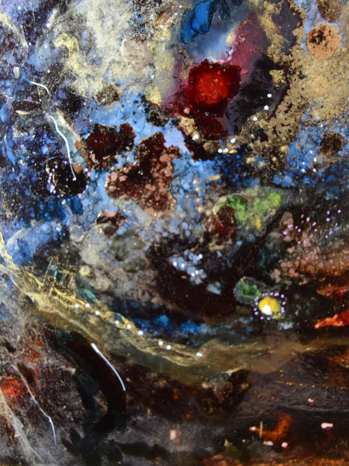 Abstract galaxy butterfly alcohol inks painting on yupo paper, original wall art,unique handmade home decoration,abstract artwork,gift.