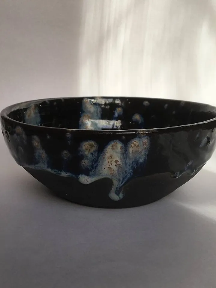 Galaxy Vincent van Gogh Dripping Crystals Glaze Ceramic Bowl