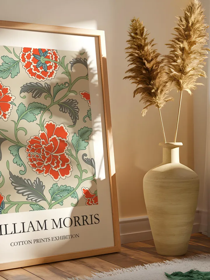 Textile Wall Art William Morris Style Vintage Poster Museum Inspired Digital Home Decor Classic Interior Pattern Print Gift Idea Download