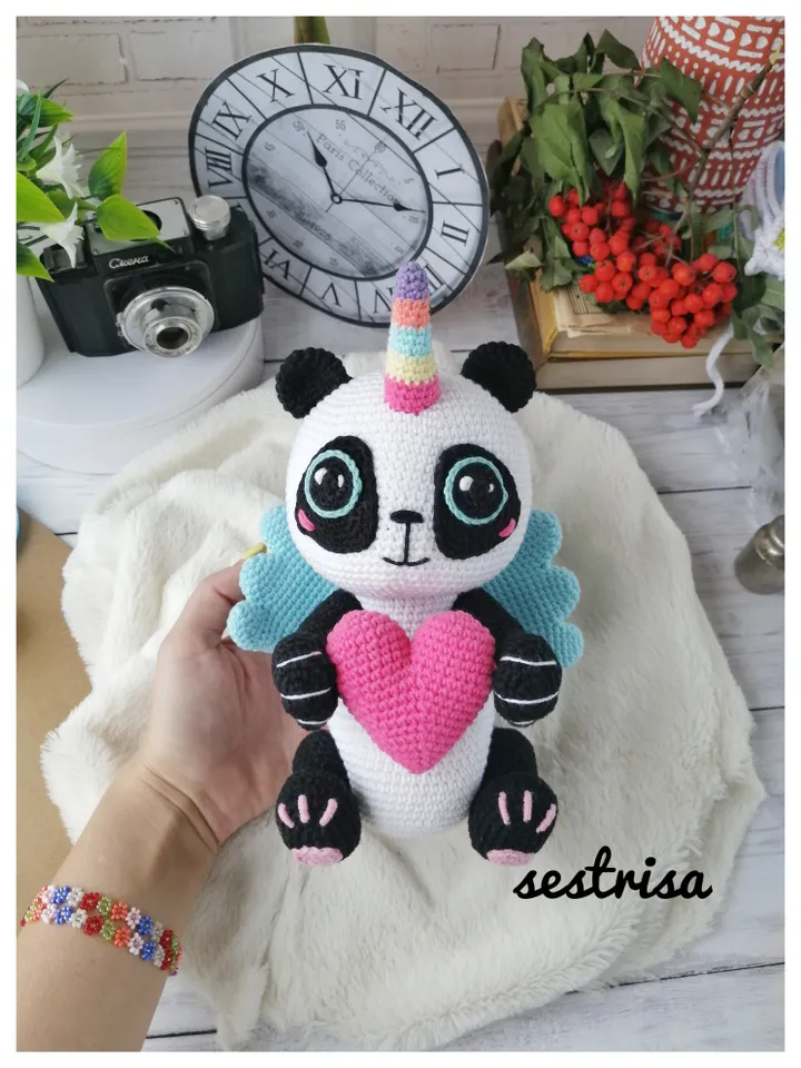 Panda Unicorn pdf crochet pattern