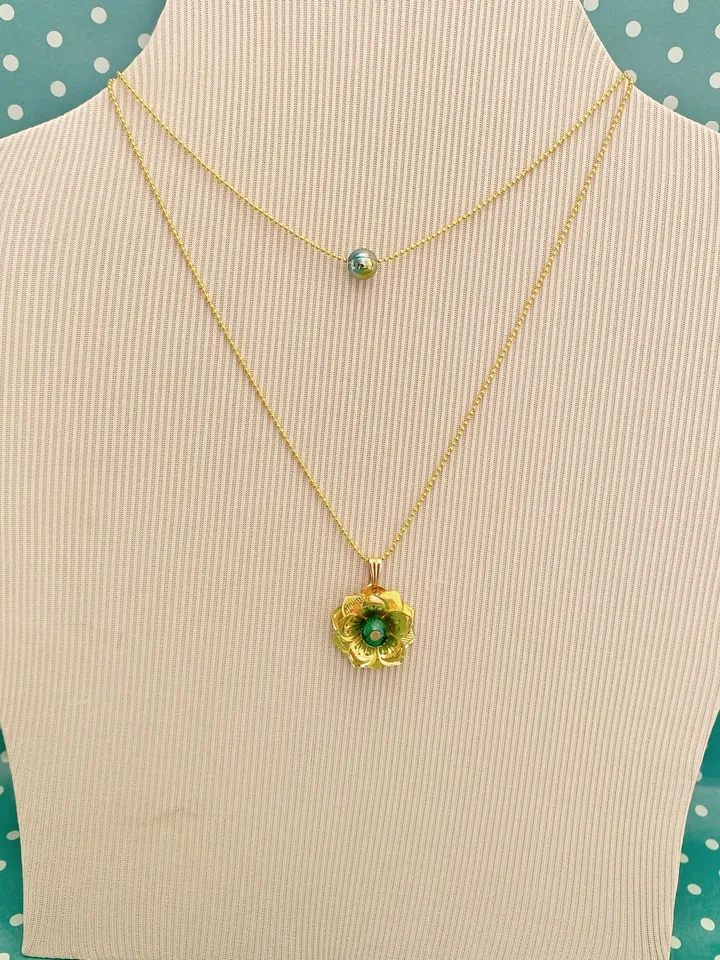 Pendant on a chain for the neck. Handmade jewelry.
