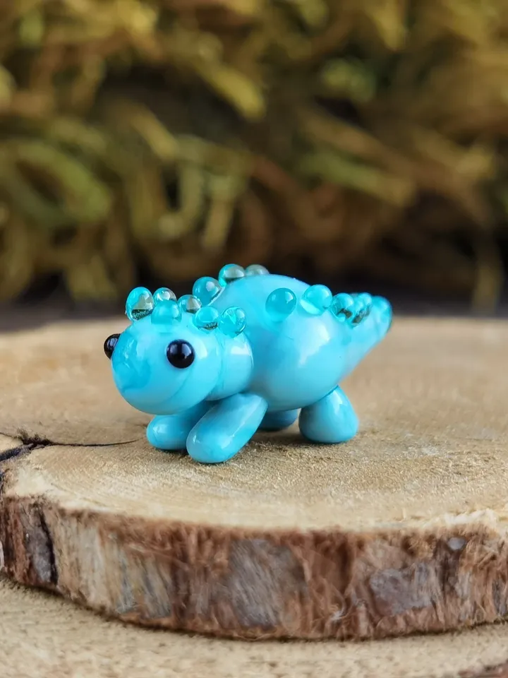DINOSAUR ORNAMENTS Dinosaur figurine Glass dinosaur decor Miniature Dinosaur gift Dino figurine Glass figurines Tiny glass animals Terrarium