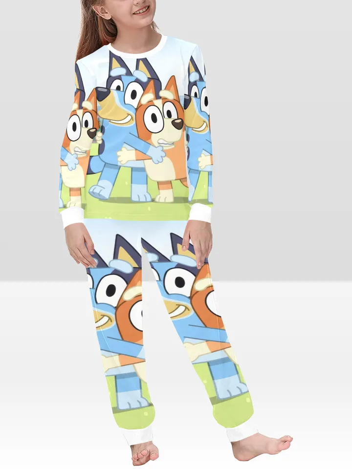 Bluey and Bingo Kids Girls Pajamas Set, PJ Set pajama loungewear sleepwear