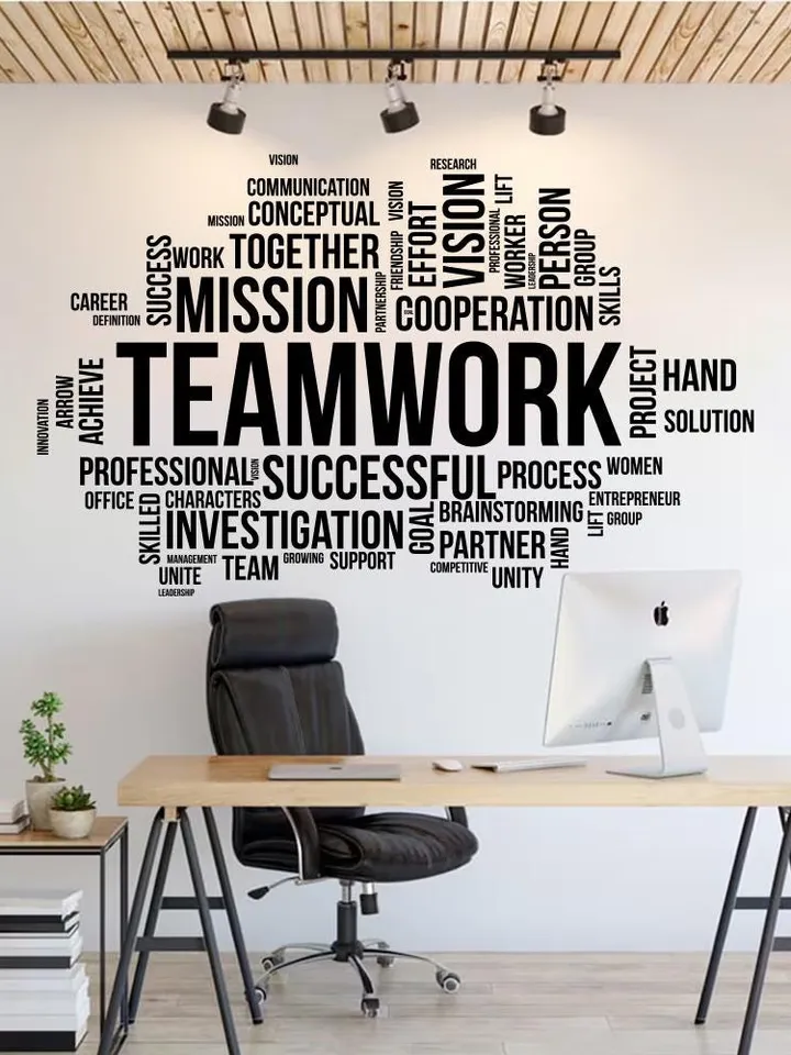 Teamwork Wall decal Office teambuilding motivational decor Sticker z3020