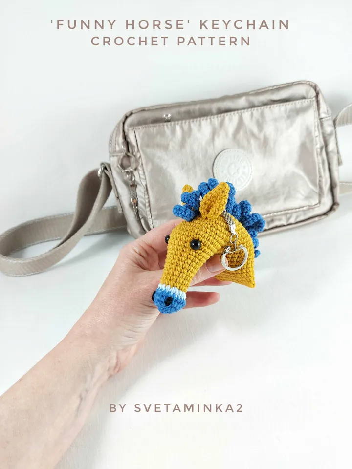 Horse Crochet Pattern Amigurumi Keychain Crochet Bag Charm/ Pendant/ Decor. Digital Download. PDF.