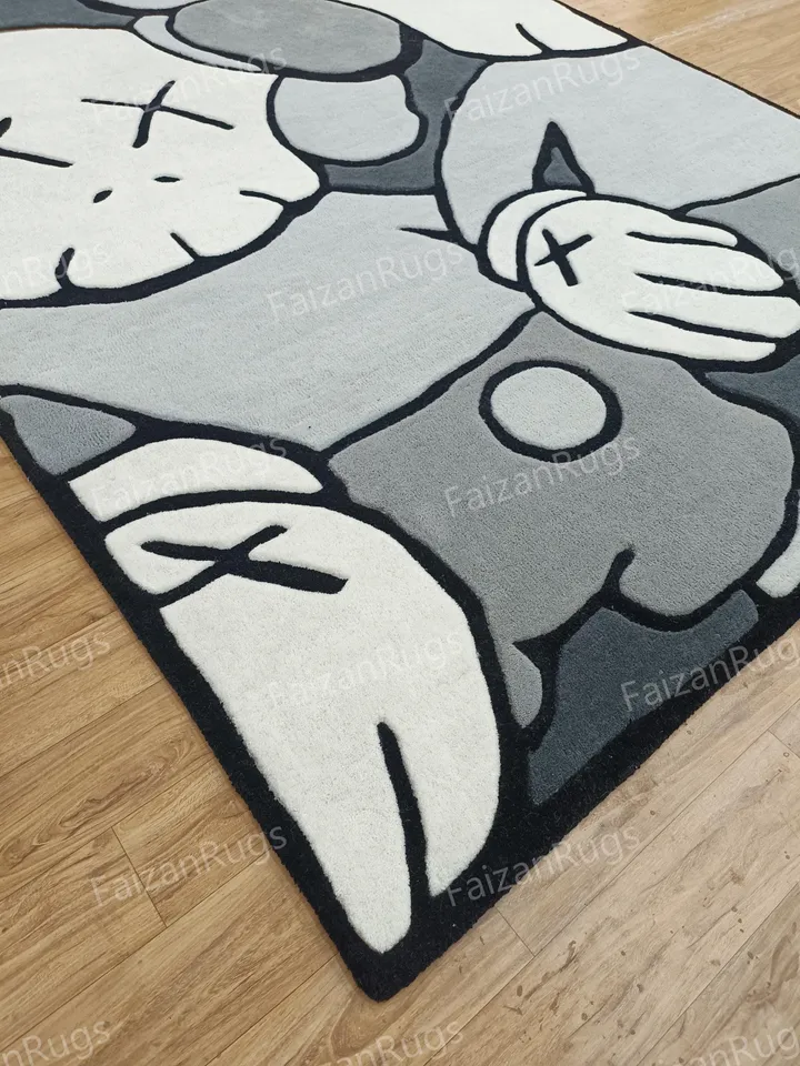 Kaws, Handmade, Case rugs, cartoon carpets, Rug for living room, Dining room, Hallway, Multiroom carpets, Anime rug, alone kaws, cartoon rug