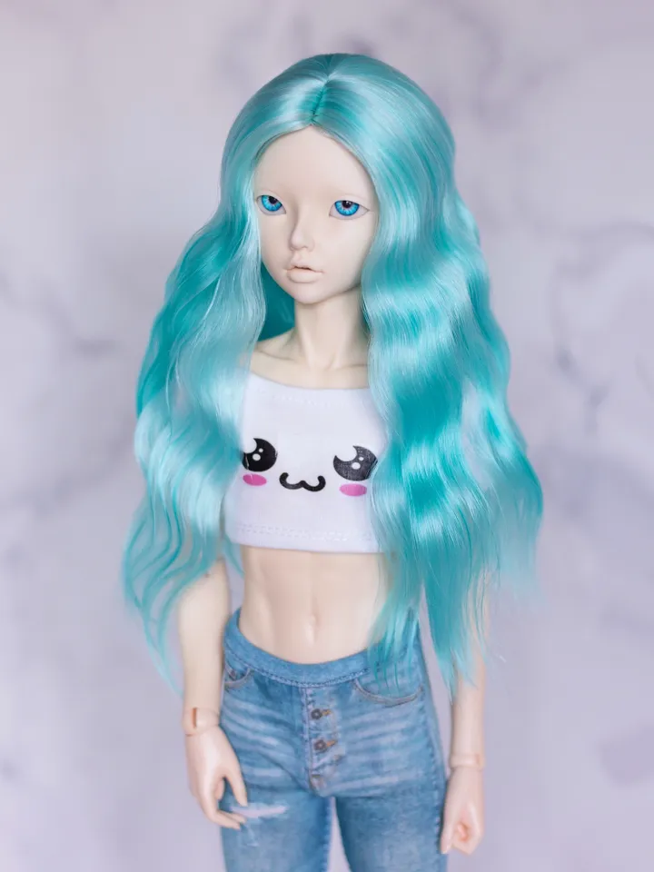 Turquoise angora wig for Minifee