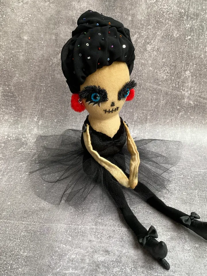 Scary doll for macabre decor . Weird gifts . Cute creepy doll . Halloween doll .