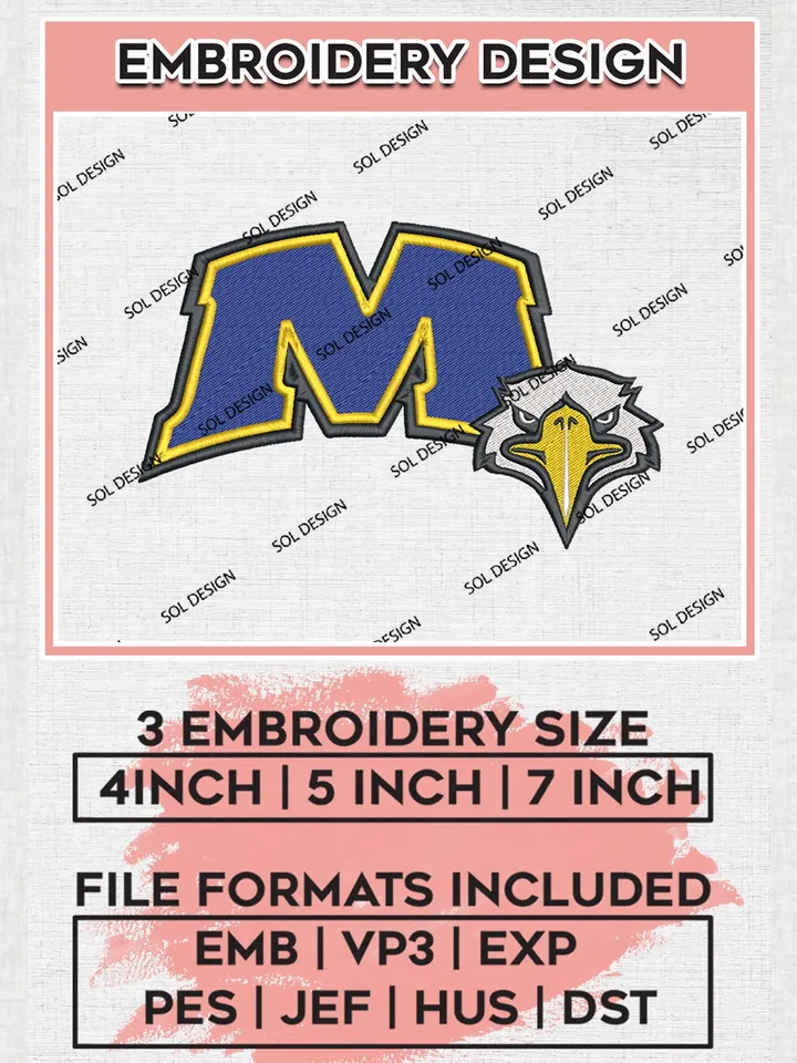 Morehead State Eagles NCAA Team Logo Machine Embroidery Design, NCAA Morehead State Eagles Team Design Design files, NCAA Team Embroidery Designs, NCAA Machine Embroidery Designs, Digital Download