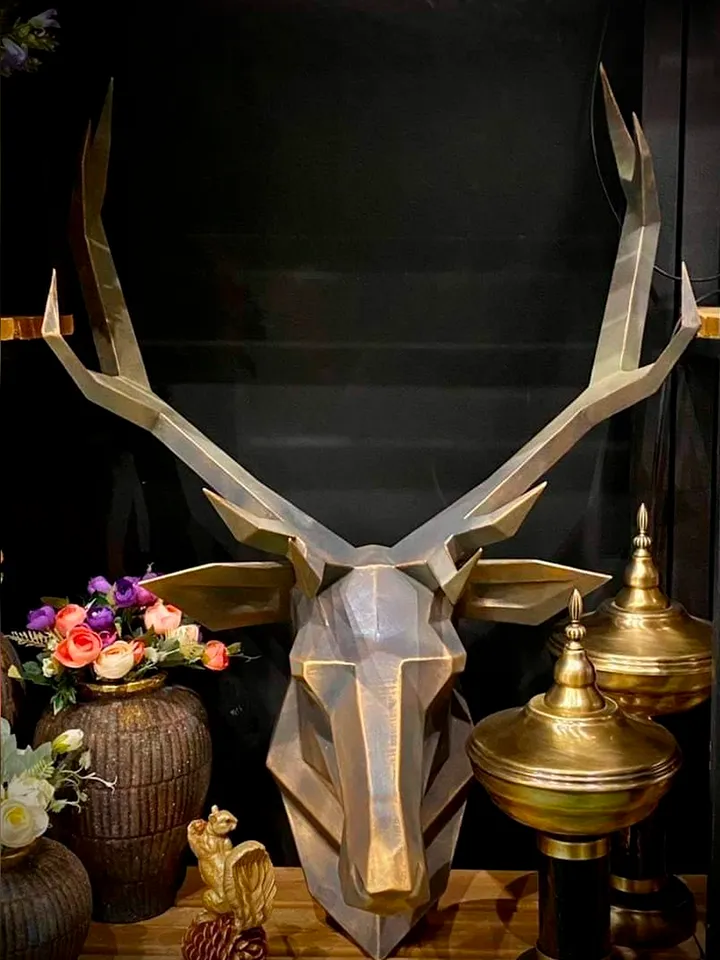 Welding Project Plans Drawings Deer Head (DXF, PDF)