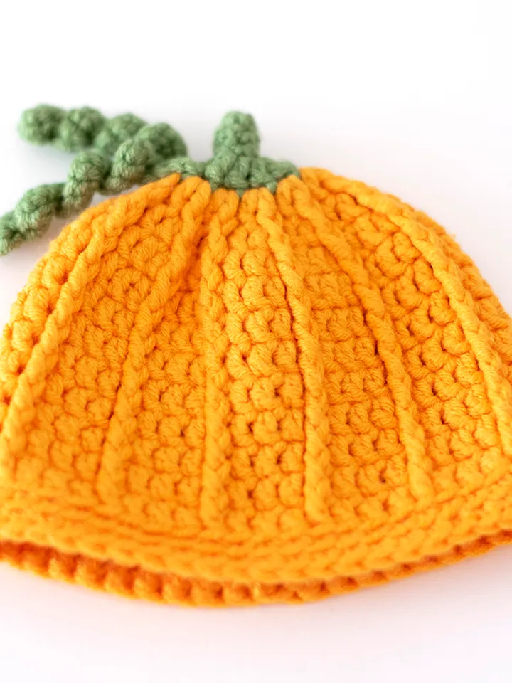 Orange pumpkin hat for Paola Reina doll, Meadowdolls Dumplings, Little Darling, Siblies, doll accessories for Halloween