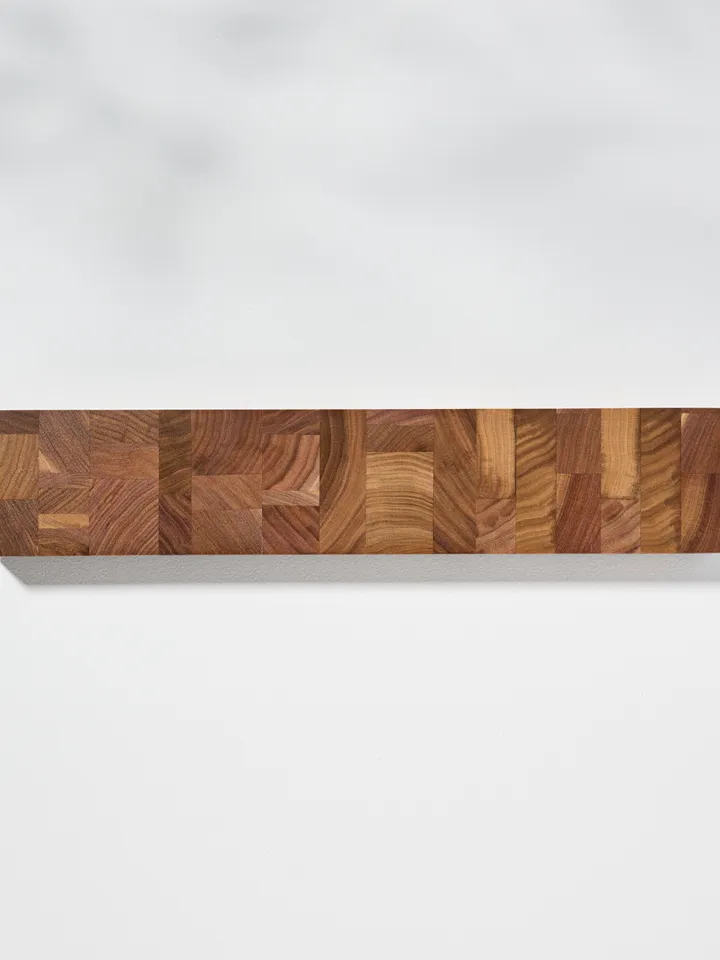 Wall Mounted Magnetic Knife Holder Made from Upcycled End Grain Walnut