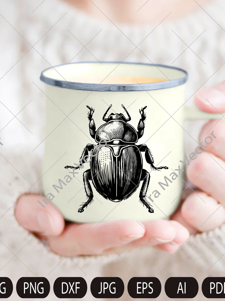 Scarab, Beetle Logo Svg , Bug Svg, Scarab Svg, Dung Beetle Svg, Egyptian Beetle Svg, Insects Clipart Svg , Clip Art, silhouette