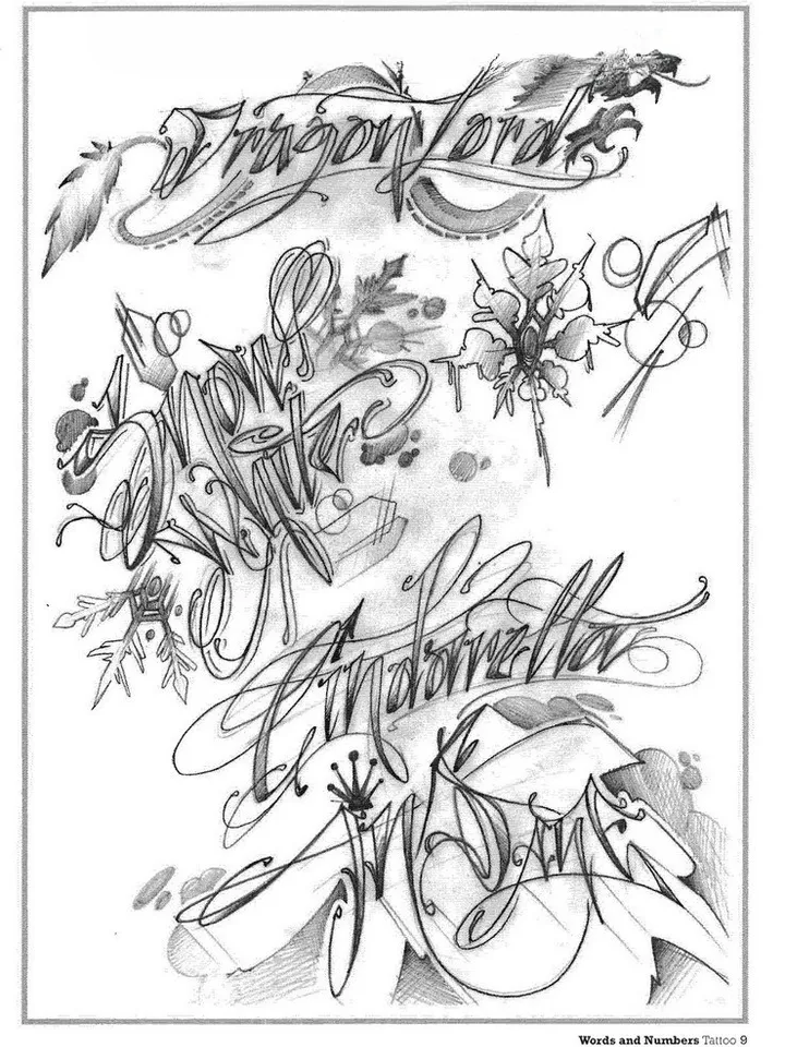 Ueo Tattoo - Words & Numbers