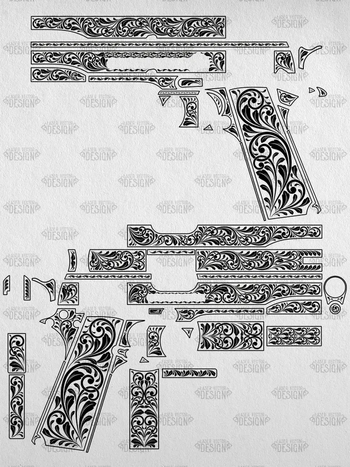 VECTOR DESIGN Colt 1911 government Scrollwork