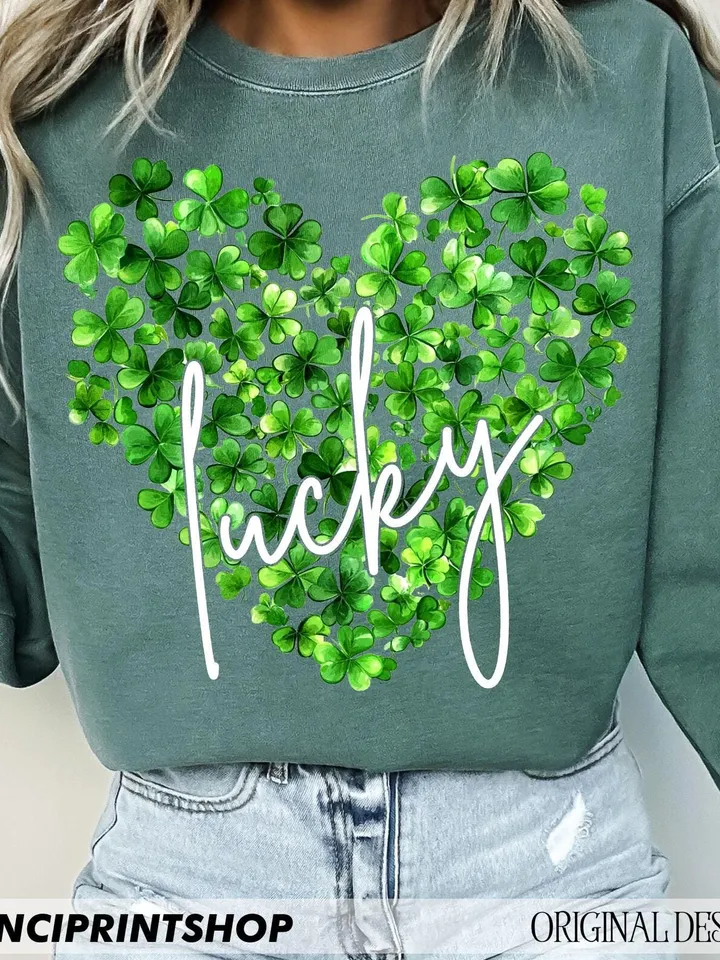 3 files, St. Patrick's Day Heart Clover png, St. Patrick's Day png, Lucky Shamrock png, Shamrock Heart png, St. Patrick's Shirt, Lucky png
