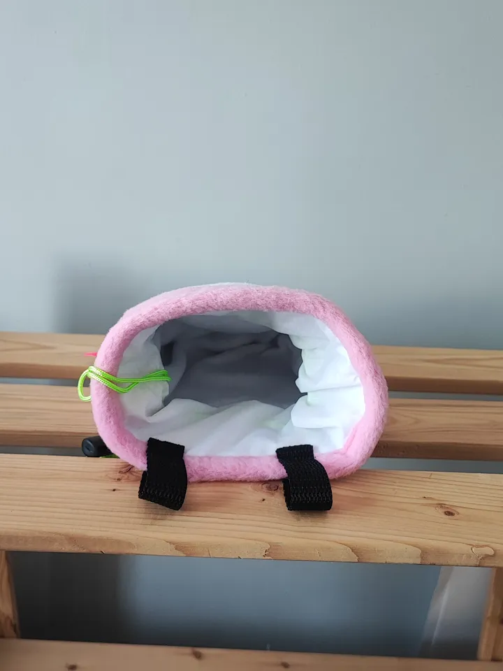 Chalk bag Сat's paw pink for rock climbing