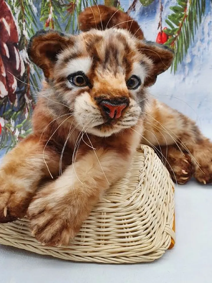 Sewing PATTERN Tiger CubToy-Collectible Toy - Posing Toy- Tiger Toy-Stuffed Animal